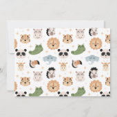 Safari Oerwoud dierenverjaardagsjongen fotouitnodi Kaart (Achterkant)