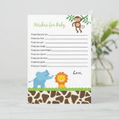 Safari Oerwoud Dierenwensen voor Baby Kaarten (Staand voorkant)
