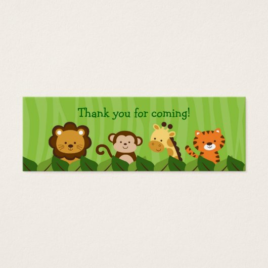 Safari Oerwoud Dierlijke Goodie Bag Labels Cadeau  Mini Visitekaartjes (Voorkant)