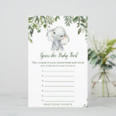 Safari Oerwoud Elephant Baby shower Game PRINED (Staand voorkant)