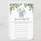 Safari Oerwoud Elephant Baby shower Game PRINED (Voorkant / Achterkant)