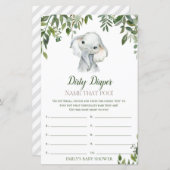 Safari Oerwoud Elephant Baby shower Game PRINED (Voorkant / Achterkant)
