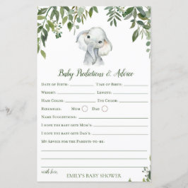 Safari Oerwoud Elephant Baby shower Game PRINED
