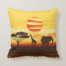 Safari Oerwoud Elephant Giraffe Sunset