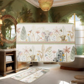 Safari Oerwoud Foliage Lion Zebra Elephant Baby Bo Badmat