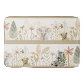 Safari Oerwoud Foliage Lion Zebra Elephant Baby Bo Badmat (Voorkant)