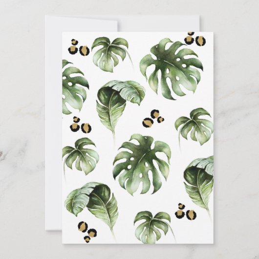 Safari Oerwoud Genderneutraal Baby shower Kaart (Achterkant)