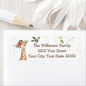 Safari Oerwoud Giraffe Baby shower Etiket (Insitu)