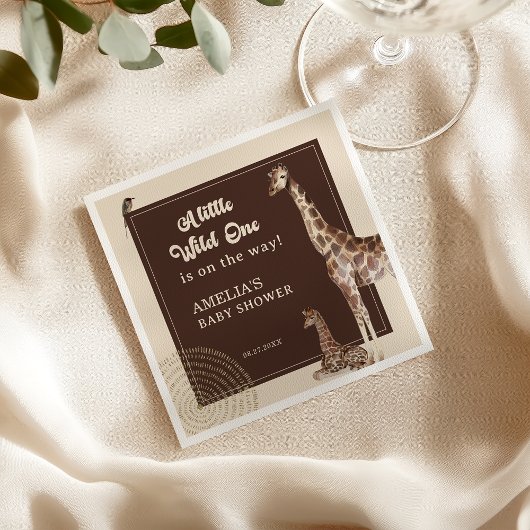 Safari Oerwoud Giraffe Baby shower Servet