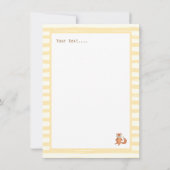 Safari oerwoud giraffe strepen witte verjaardagska (Achterkant)