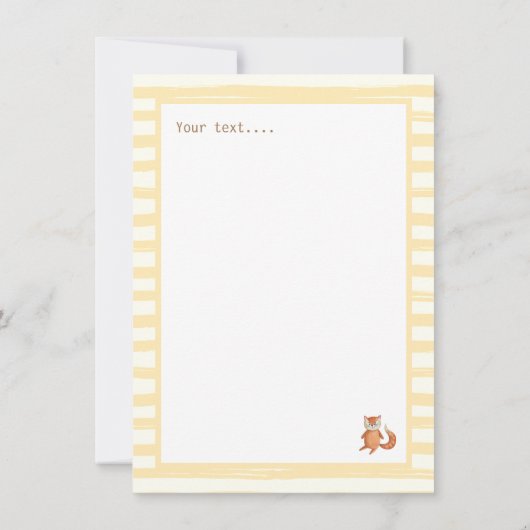 Safari oerwoud giraffe strepen witte verjaardagska (Achterkant)