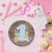 Safari Oerwoud Jongens 1e Verjaardag 7" Bord (Feest)