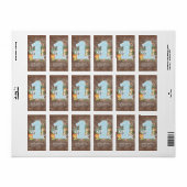 Safari Oerwoud Leuk Een 1e Verjaardag Adreslabel Etiket (Full Sheet)