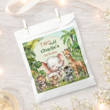 Safari Oerwoud Leuke Dieren Twee Wilde 2e Verjaard