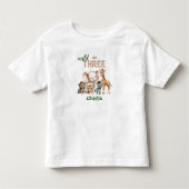 Safari Oerwoud Leuke Dieren Wild Drie 3e Verjaarda Kinder Shirts (Voorkant)