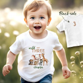 Safari Oerwoud Leuke Dieren Wild Drie 3e Verjaarda Kinder Shirts