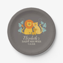 Safari Oerwoud Lion Baby shower Papieren Bordje