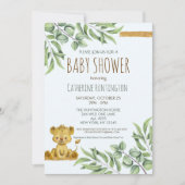 Safari Oerwoud Lion Books voor Baby shower Kaart (Voorkant)