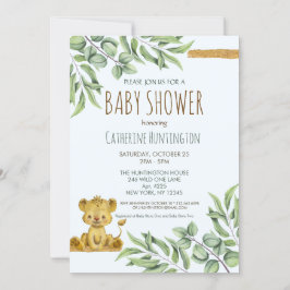 Safari Oerwoud Lion Books voor Baby shower Kaart