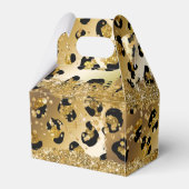 Safari oerwoud luipaard goud Afrika thema chic par Bedankdoosjes (Achterkant)
