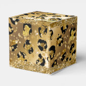 Safari oerwoud luipaard goud Afrika thema party Fa Bedankdoosjes (Achterkant)