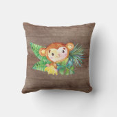 Safari Oerwoud Meisje Geboorte Stats Kussen (Achterkant)