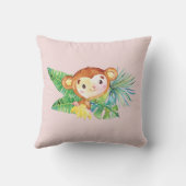 Safari Oerwoud Meisjes Geboorte Stats Kussen (Achterkant)