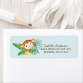 Safari Oerwoud Monkey Baby shower Adreslabel Etiket (Insitu)