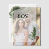 Safari Oerwoud Olifant Giraffe Boy Baby shower Vellum Uitnodigingen (Offset (Koppel))