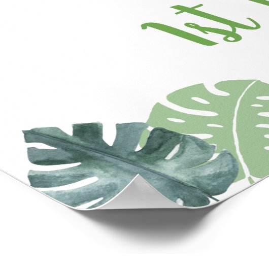 Safari Oerwoud Party Animals Birthday Welkom Poster (Hoek)