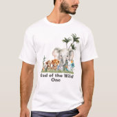 Safari Oerwoud Party Dad Wild One Birthday T-shirt (Voorkant)