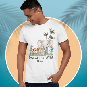 Safari Oerwoud Party Dad Wild One Birthday T-shirt