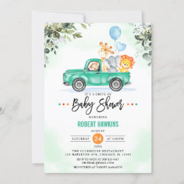 Safari-oerwoud per Baby shower Kaart