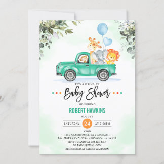 Safari-oerwoud per Baby shower Kaart