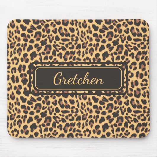 Safari Oerwoud Print Cheetah Mousepad Muismat (Voorkant)