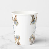 Safari Oerwoud Schattige Blue Boy 1st Birthday Papieren Bekers (Rechts)