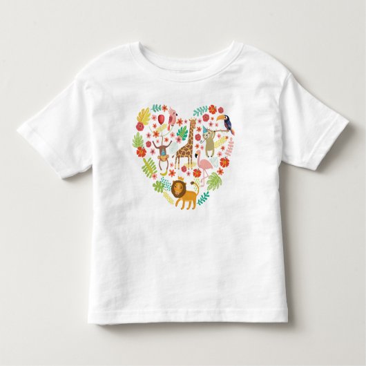 Safari Oerwoud, Schattige Safari Hart, Kinder Shirts (Voorkant)