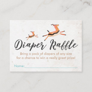 Safari & Oerwoud Thema Luier Raffle Behuizing Kaar Informatiekaartje