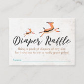 Safari & Oerwoud Thema Luier Raffle Behuizing Kaar Informatiekaartje (Voorkant)