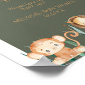 Safari Oerwoud Theme Party Favors Sign Poster (Hoek)