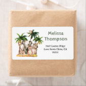 Safari Oerwoud Tropical Baby shower Address Label (Insitu)