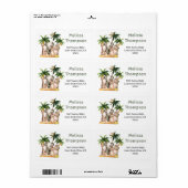 Safari Oerwoud Tropical Baby shower Address Label (Full Sheet)