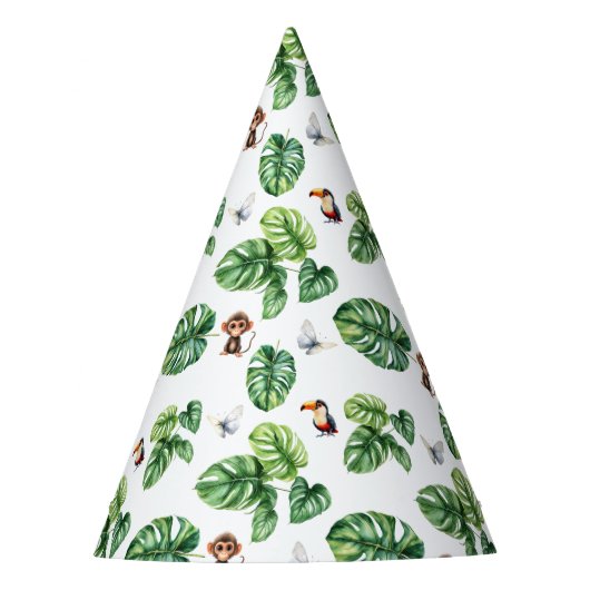 Safari Oerwoud Verjaardag Thema Decor Feesthoedjes (Voorkant)