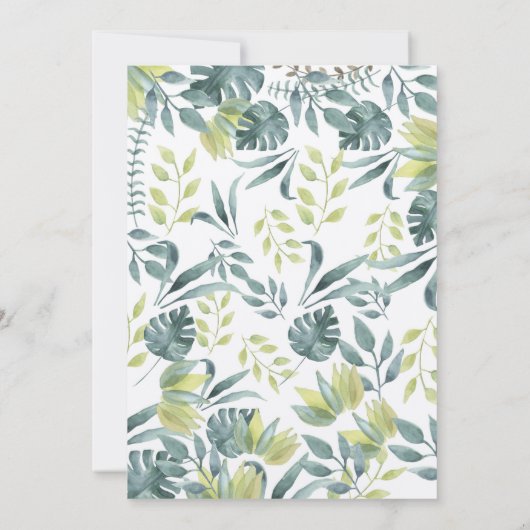 Safari Oerwoud Verjaardagsuitnodiging - Kraft Kaart (Achterkant)