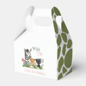 Safari Oerwoud Wild One Adventure Verjaardag Bedankdoosjes (Voorkant Zijde)