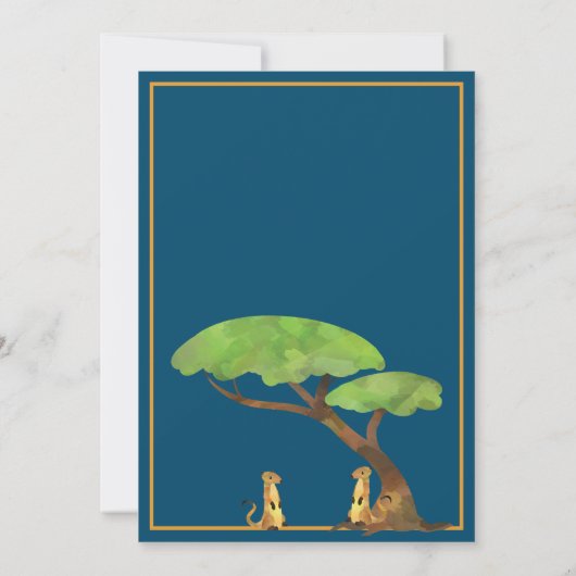 Safari Oerwoud Wild One Animal Verjaardagsfeest Kaart (Achterkant)