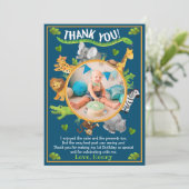 Safari Oerwoud Wild One Animals Bedankkaart (Staand voorkant)