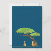 Safari Oerwoud Wild One Animals Bedankkaart (Achterkant)