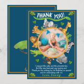 Safari Oerwoud Wild One Animals Bedankkaart (Voorkant / Achterkant)