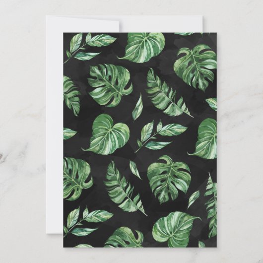 Safari Oerwoud Wild One Birthday Party Invitation Kaart (Achterkant)